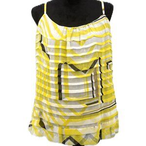 New York & Company Yellow Sleeveless Top Size XL